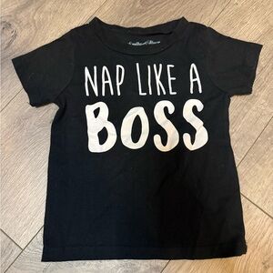 12 month boys Black Kids T-Shirt - Nap Like A Boss